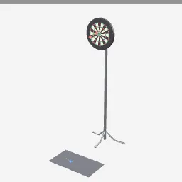 Dartboard low-poly 3D model (7,320 tris)