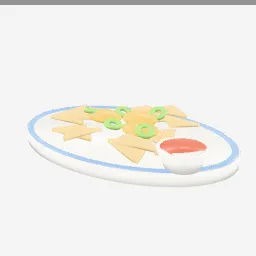 Nachos Platter low-poly 3D model (4,644 tris)