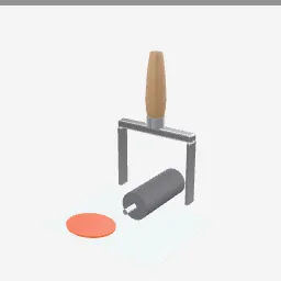 Printing Roller low-poly 3D model (1,232 tris)