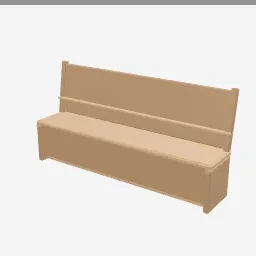 Church Pew low-poly 3D model (1,156 tris)