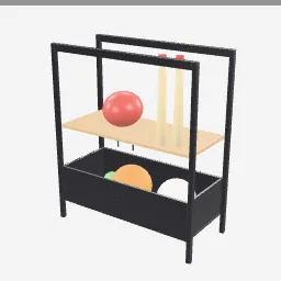 Sports Equipment Rack low-poly 3D model (8,180 tris)