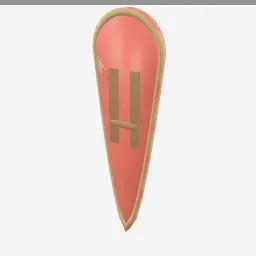 Kite Shield low-poly 3D model (2,950 tris)