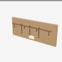 Meat Hook Rack low-poly 3D model (1,416 tris)