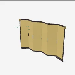 Byobu Screen low-poly 3D model (6,688 tris)