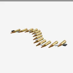 Bullet Belt low-poly 3D model (3,792 tris)