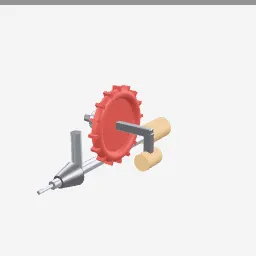 Hand Drill low-poly 3D model (1,996 tris)