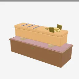 Mummy Coffin low-poly 3D model (5,764 tris)
