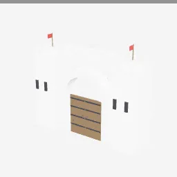 City Gate low-poly 3D model (6,596 tris)