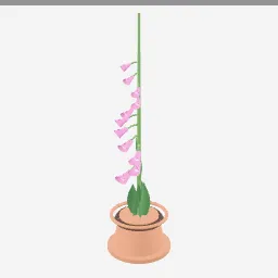 Foxglove low-poly 3D model (16,380 tris)