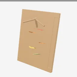 Pressed Leaf Frame low-poly 3D model (2,132 tris)