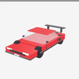 Sports Car low-poly 3D model (9,268 tris)