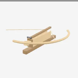 Repeating Crossbow low-poly 3D model (2,588 tris)