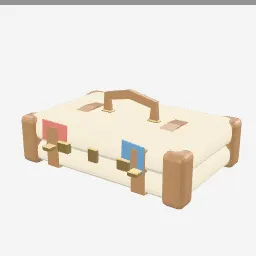 Vintage Suitcase low-poly 3D model (2,344 tris)