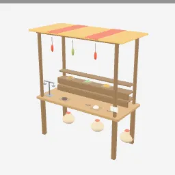Spice Stall low-poly 3D model (7,120 tris)