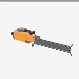 Chainsaw low-poly 3D model (2,748 tris)