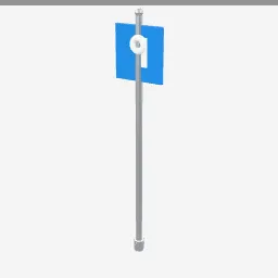 Parking Sign low-poly 3D model (1,632 tris)