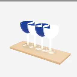 Water Goblets low-poly 3D model (7,596 tris)