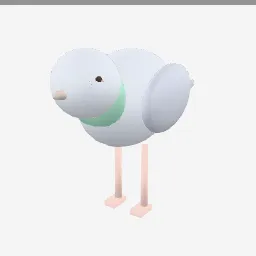 Farm Pigeon low-poly 3D model (4,296 tris)