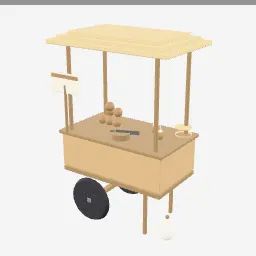 Coconut Stand low-poly 3D model (5,768 tris)