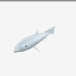 Shark low-poly 3D model (7,312 tris)