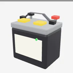 Car Battery low-poly 3D model (1,228 tris)