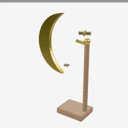 Eid Crescent Moon low-poly 3D model (1,728 tris)