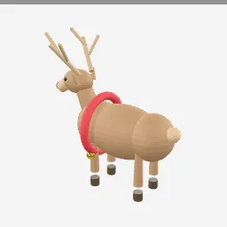 Reindeer Figurine low-poly 3D model (8,032 tris)