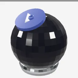 Magic 8 Ball low-poly 3D model (2,680 tris)