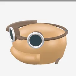 Aviator Cap low-poly 3D model (3,500 tris)