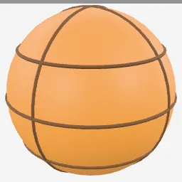 Basketball low-poly 3D model (7,836 tris)