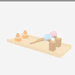 Egg Spoon Race low-poly 3D model (5,284 tris)