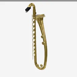 Alto Saxophone low-poly 3D model (8,248 tris)