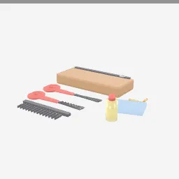 Pet Grooming Scissors Kit low-poly 3D model (6,200 tris)