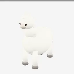 Alpaca low-poly 3D model (7,692 tris)