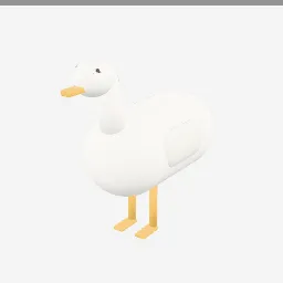 Goose low-poly 3D model (4,356 tris)