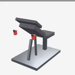 Preacher Curl Bench low-poly 3D model (1,524 tris)