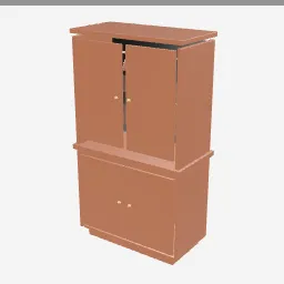 Liquor Cabinet low-poly 3D model (10,516 tris)