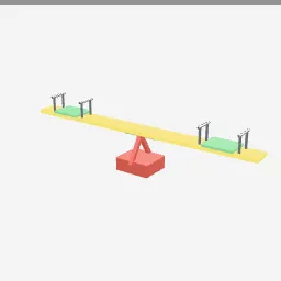 Seesaw low-poly 3D model (1,636 tris)