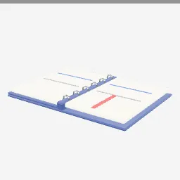 Homework Planner low-poly 3D model (2,616 tris)