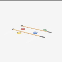 Shuffleboard Set low-poly 3D model (5,072 tris)