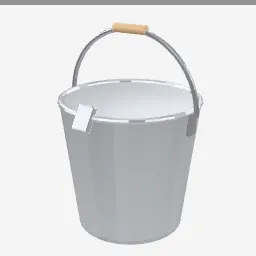 Bucket low-poly 3D model (1,972 tris)