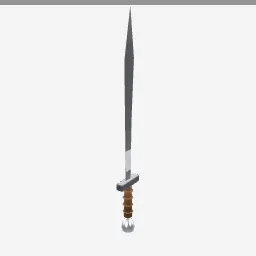 Falchion low-poly 3D model (1,404 tris)