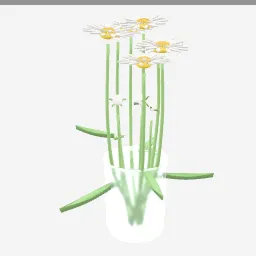 Daisy Bunch low-poly 3D model (52,466 tris)