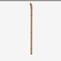 Carved Walking Stick low-poly 3D model (4,752 tris)
