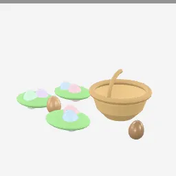 Egg Hunt Kit low-poly 3D model (11,504 tris)