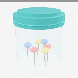 Push Pin Jar low-poly 3D model (7,932 tris)