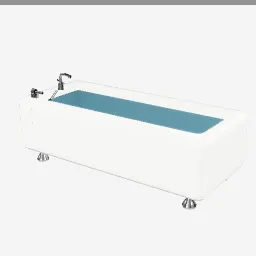 Bathtub low-poly 3D model (3,152 tris)