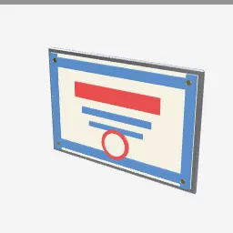 Vintage Enamel Sign low-poly 3D model (1,524 tris)