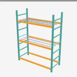 Warehouse Racking low-poly 3D model (3,408 tris)