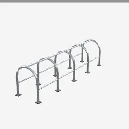 Bicycle Rack low-poly 3D model (3,488 tris)
